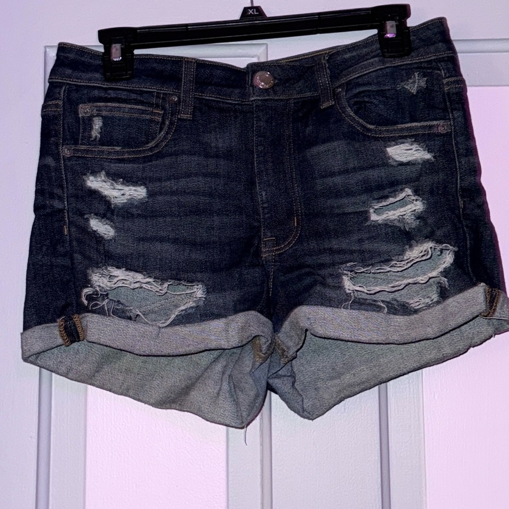 american eagle hi rise shortie